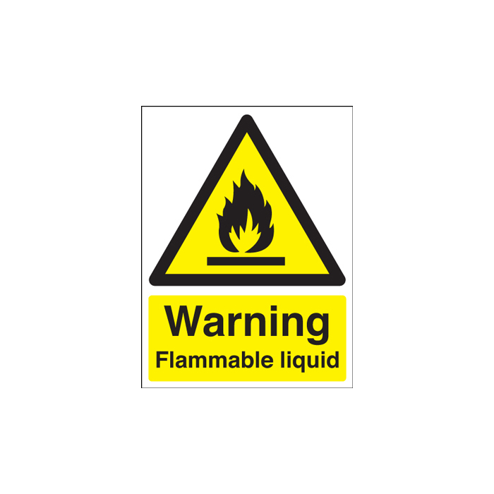Warning Flammable Liquid Sign