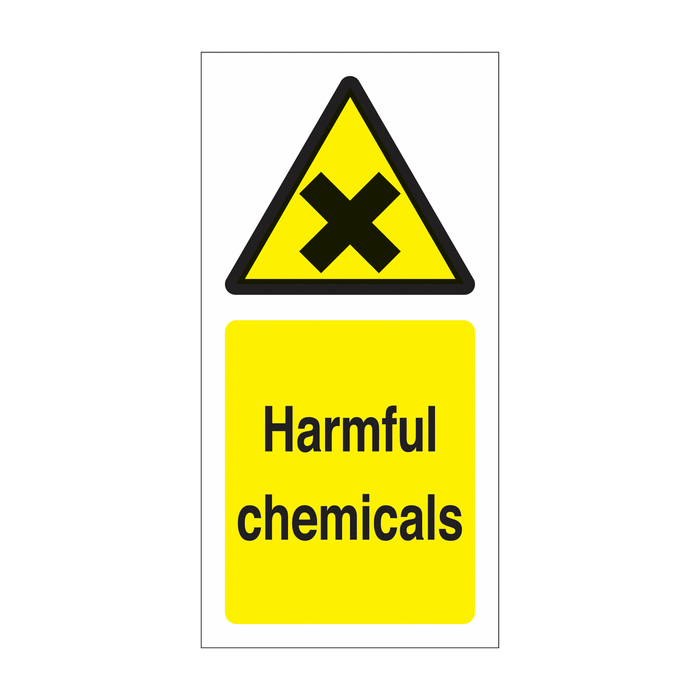 Harmful Chemicals Vinyl Safety Labels On-a-Roll
