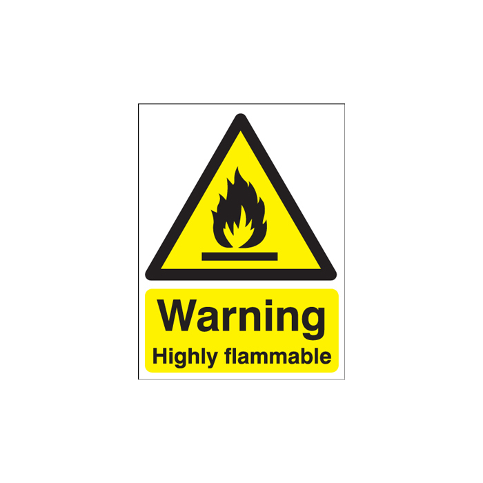 Warning Highly Flammable Sign