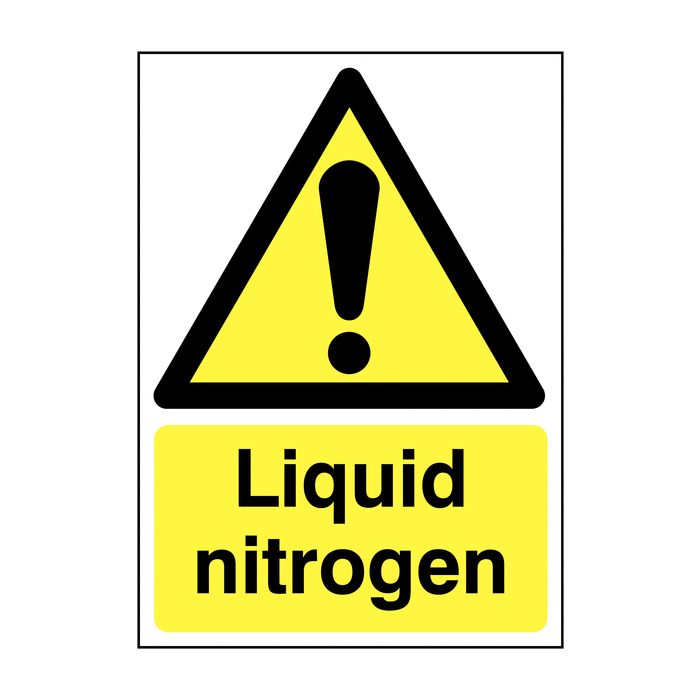 Warning Liquid Nitrogen Sign