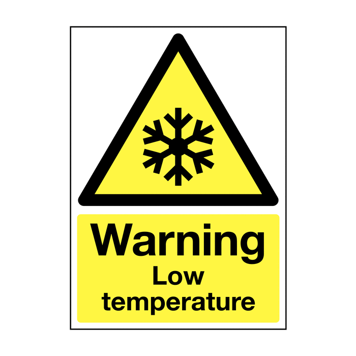 Warning Low Temperatures Sign