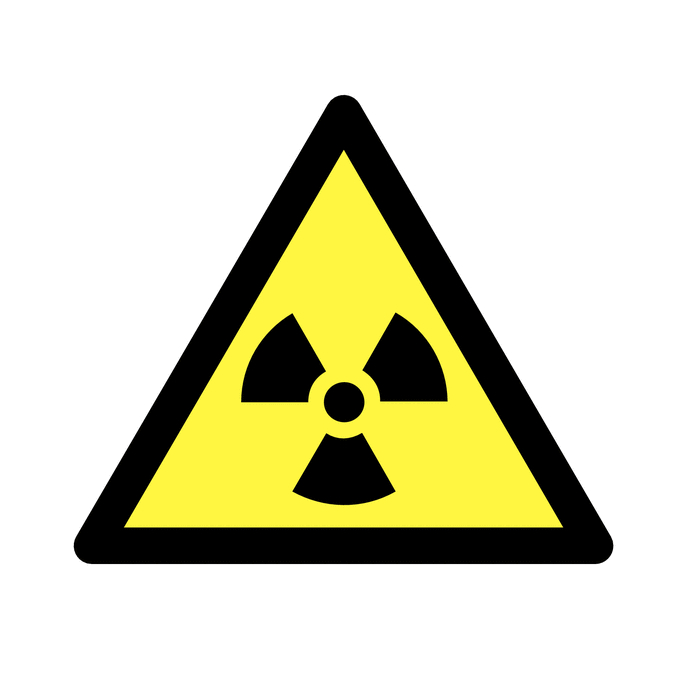 Radioactive Symbol Vinyl Safety Labels On-a-Roll