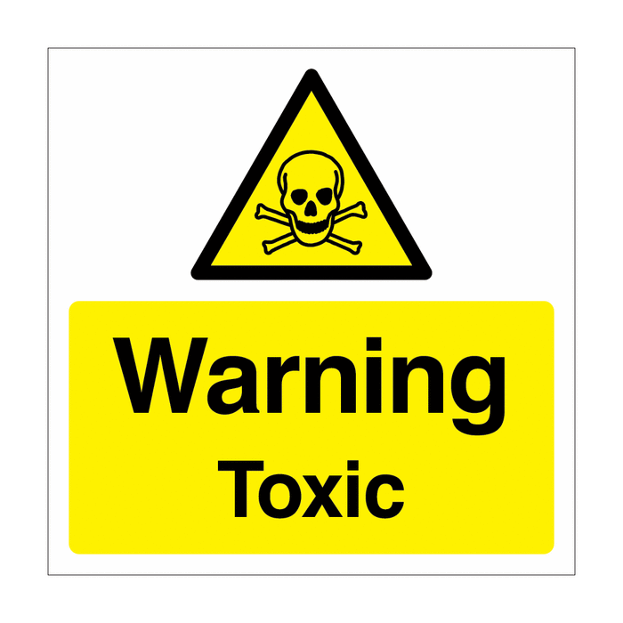 Warning Toxic Safety Labels 10 Pack
