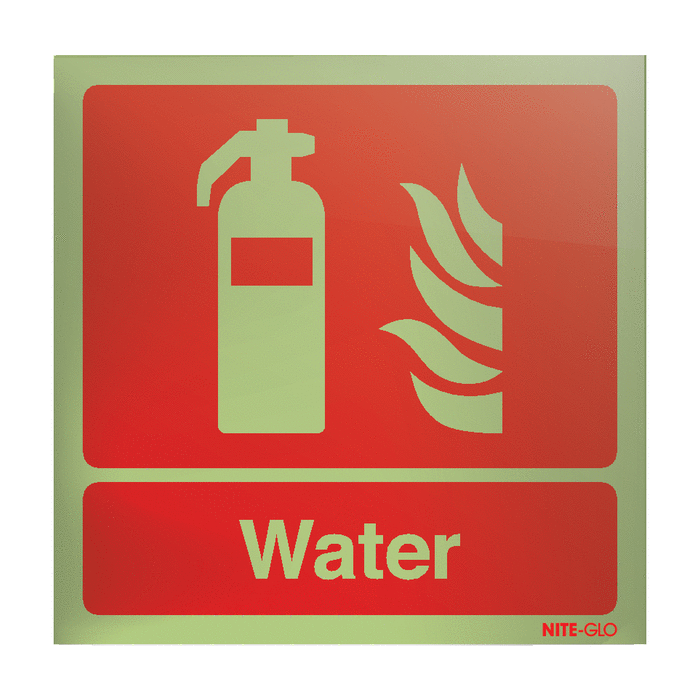 Nite-Glo Water Fire Extinguisher Acrylic Sign