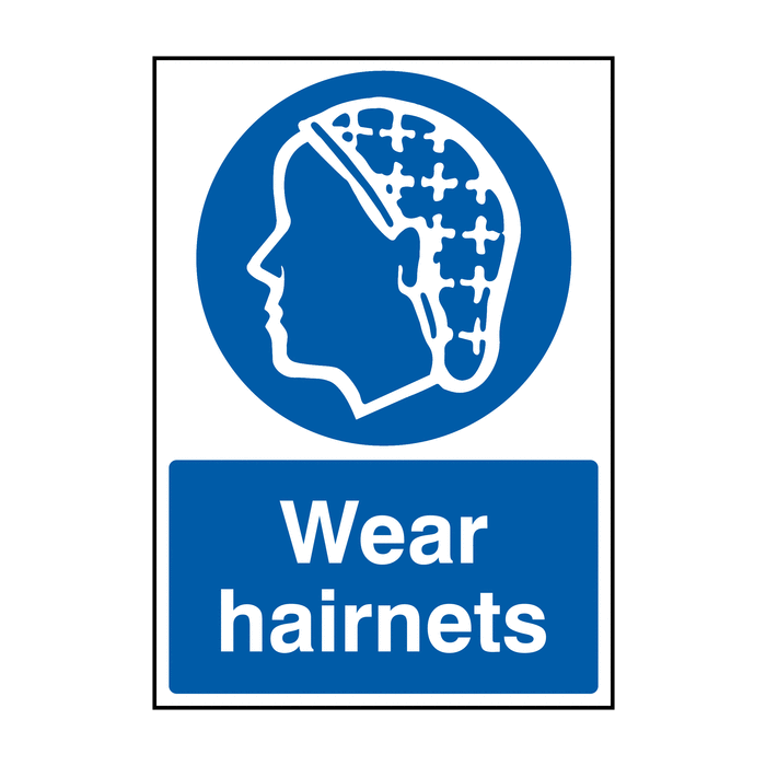 Wear Hairnets Hygiene Signs