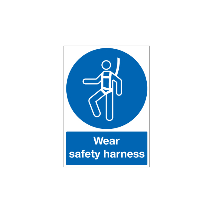 Wear Safety Harness Mandatory Safety Sign
