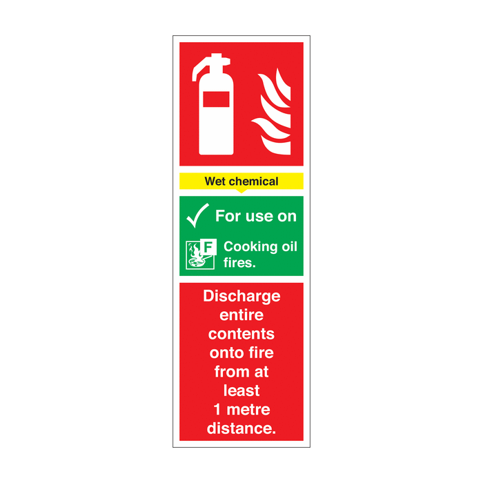 Wet Chemical Fire Extinguisher Identification Signs