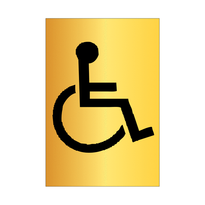Disabled Logo DDA Door Sign In Brass Material