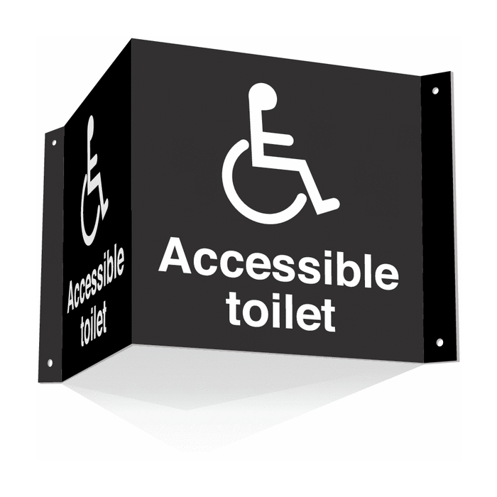 Wheelchair Accessible Toilets 3D Projecting Sign