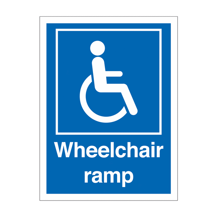Wheelchair Ramp Accessible Sign