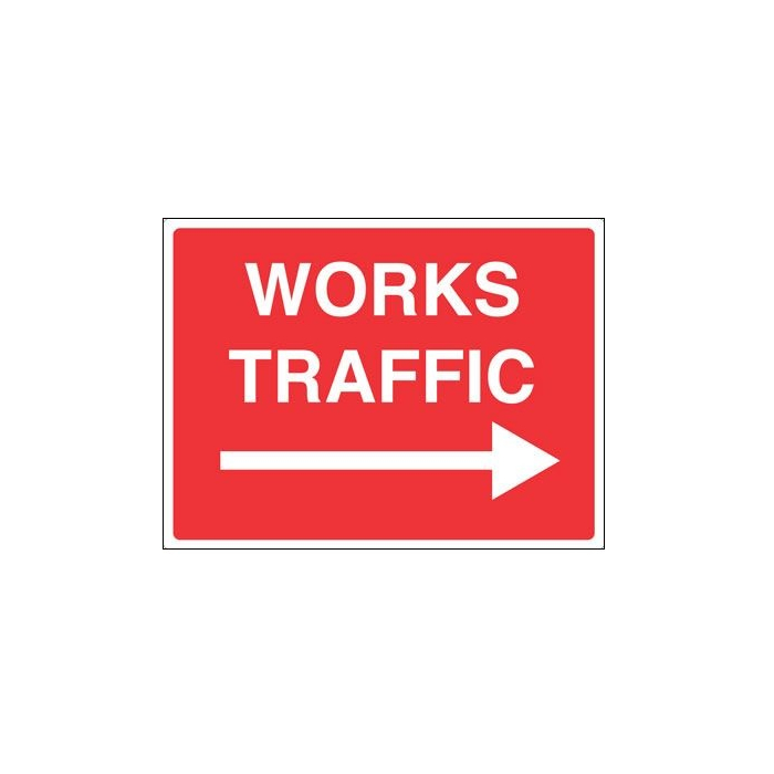 Works Traffic And Arrow Right Construction Site Signs