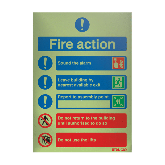 Fire Action Symbol Bright Illumination Signs