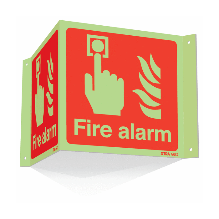 Photoluminescent Projecting 3D Fire Alarm Call Point Sign