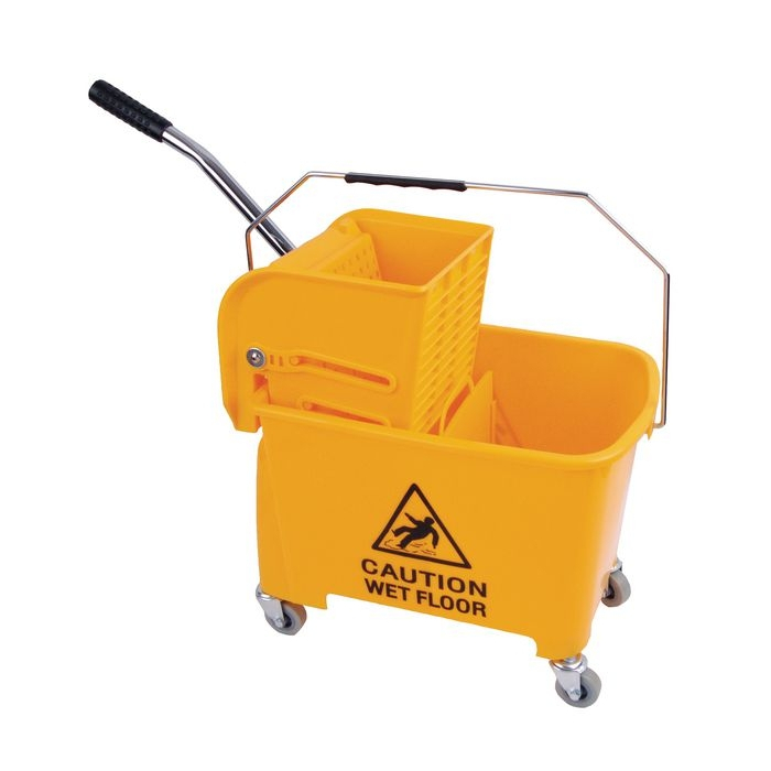 Wheeled Bucket with Wringer 15 Litre In Yellow