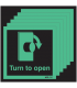 6-Pack Nite-Glo Turn to Open Clockwise Door Signs