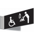 Wheelchair Baby Care Double Sided Washroom Corridor Sign