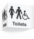 ADA Mixed Toilets 3D Projecting Washroom Sign