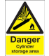Danger Cylinder Storage Area Hazard Warning Sign