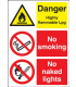 Danger Highly Flammable LPG Outdoor Aluminium Sign