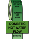 Domestic Hot Water Flow Pipeline Marking Information Tape