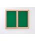 Eco Wooden Lockable Interior Notice Boards With Green Fabric