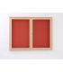 Eco Wooden Lockable Interior Notice Boards With Red Fabric
