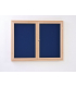 Eco Wooden Lockable Interior Notice Boards With Blue Fabric