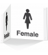 Female Toilets Projecting 3D Sign
