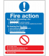 Fire Action Construction Site Fluted Polypropylene Sign is a type of message sign that has been designed and manufactured with building and construction sites in mind, fluted polypropylene material is used for the production of these signs