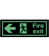 Photoluminescent Fire Exit Arrow Left Signs