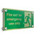 Fire Exit For Emergency Use Only Nite-Glo Acrylic Sign