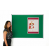 Fire Retardant Fabric Face Notice Boards With Green Fabric
