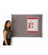 Fire Retardant Fabric Face Notice Boards With Grey Fabric