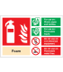 Foam Fire Extinguisher Signs