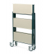 Foldable 3 Shelf Trolley Fitted With 4 Swivel Rubber Castors