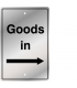 Goods In With Right Arrow Post Mountable Delivery Signs