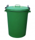 Heavy Duty Plastic Clip Lid Waste Containers In Green 110 Litres