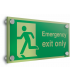 Nite-Glo Emergency Exit Only Left Acrylic Sign