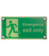 Nite-Glo Emergency Exit Only Left Acrylic Sign