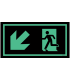 Nite Glo Man Directional Arrow Left Down Exit Signs