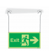 Photoluminescent Exit Running Man Arrow Right Hanging Signs