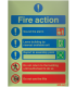 Fire Action Notice Nite-Glo Acrylic Information Signs