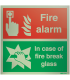 Fire Alarm In Case Of Emergency Break Glass Signs