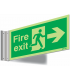 Photoluminescent Fire Exit Running Man & Arrow Right Corridor Signs