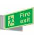 Photoluminescent Fire Exit Running Man Left Corridor Signs