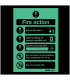 Nite-Glo Photo-luminescent Fire Action Signs are multi-message fire action message signs used for displaying around properties to provide guidance for people on the action they must take when they discover a fire and will glow in the dark