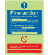 Nite-Glo Photoluminescent Fire Action Signs are mandatory message instruction action signs used for showing others a step by step guidance of what actions must take upon the discovery of a fire and will be clearly seen and understood in darkness