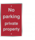 No Parking Private Property Post Mountable Signs