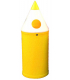 Bright Modern Design School Pencil Litter Bins Yellow