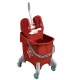 Plastic Mop Bucket with Wringer 30 Litre In Red